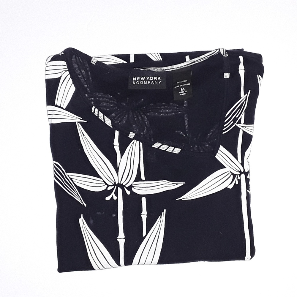 NY&Co asymmetrical neckline short sleeve tee